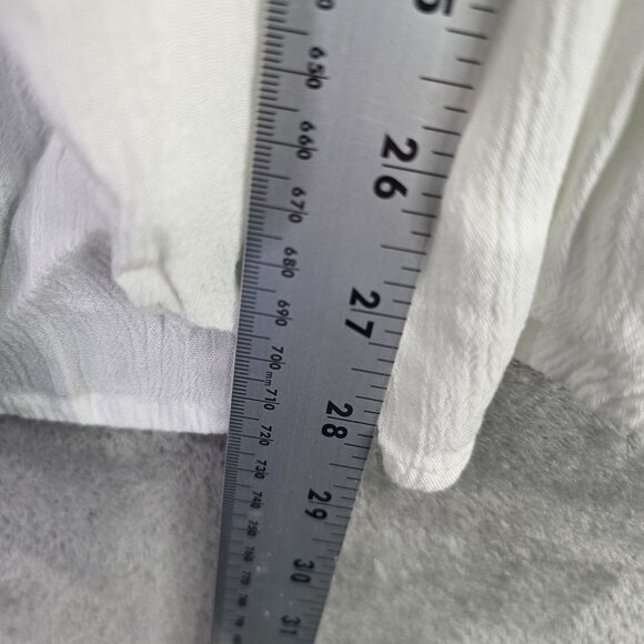 Womens Avani Sel Amour Boho Style White Blouse W/ Tassels & Multicolor Detail M - Picture 7 of 8